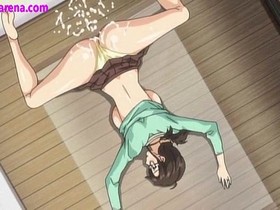 Young hentai gets creampie and wet pussy pee