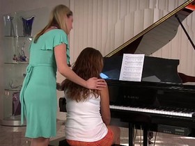 Samantha Ryan and Allie Haze at the Piano
